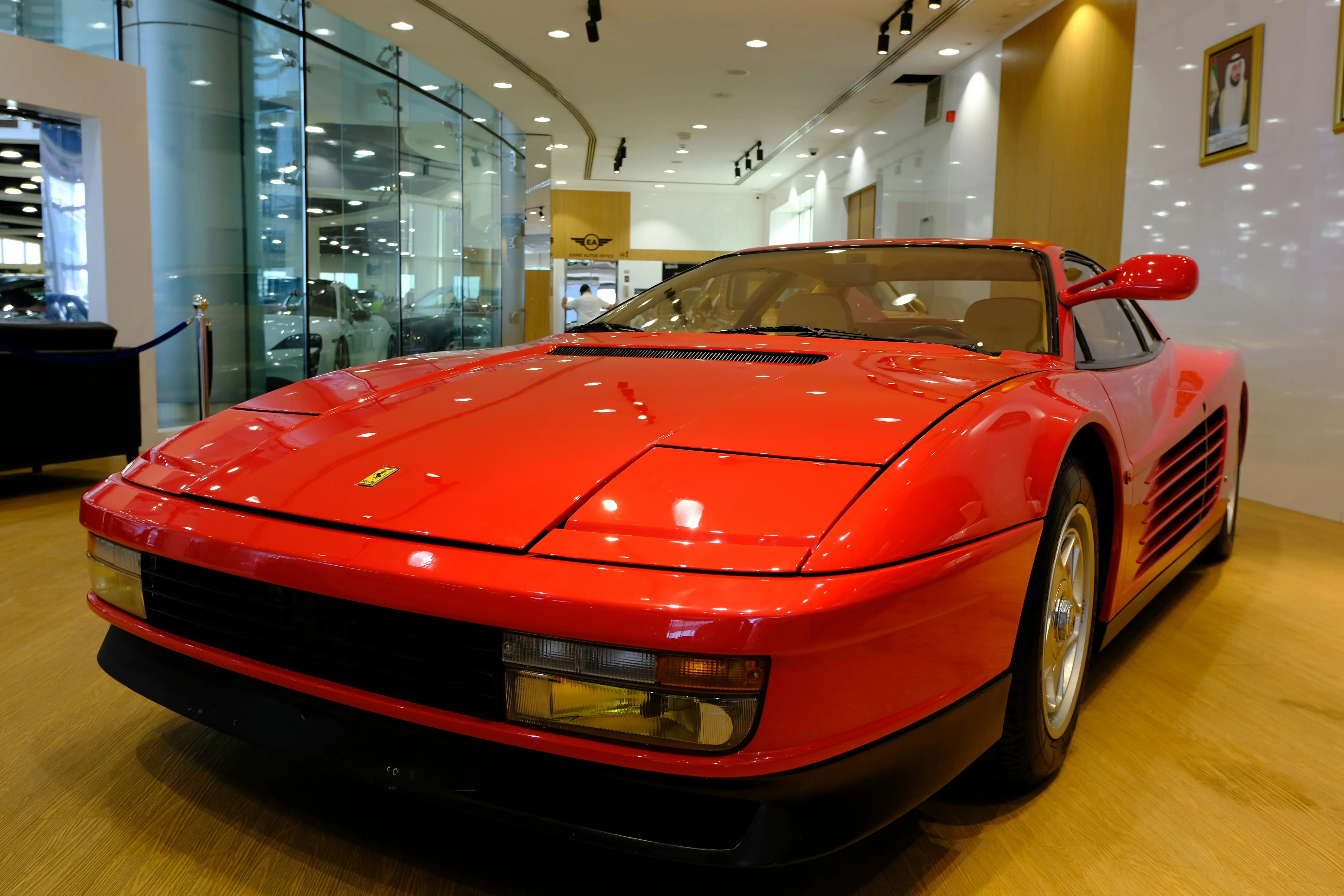 Red 1988 Ferrari Testarossa